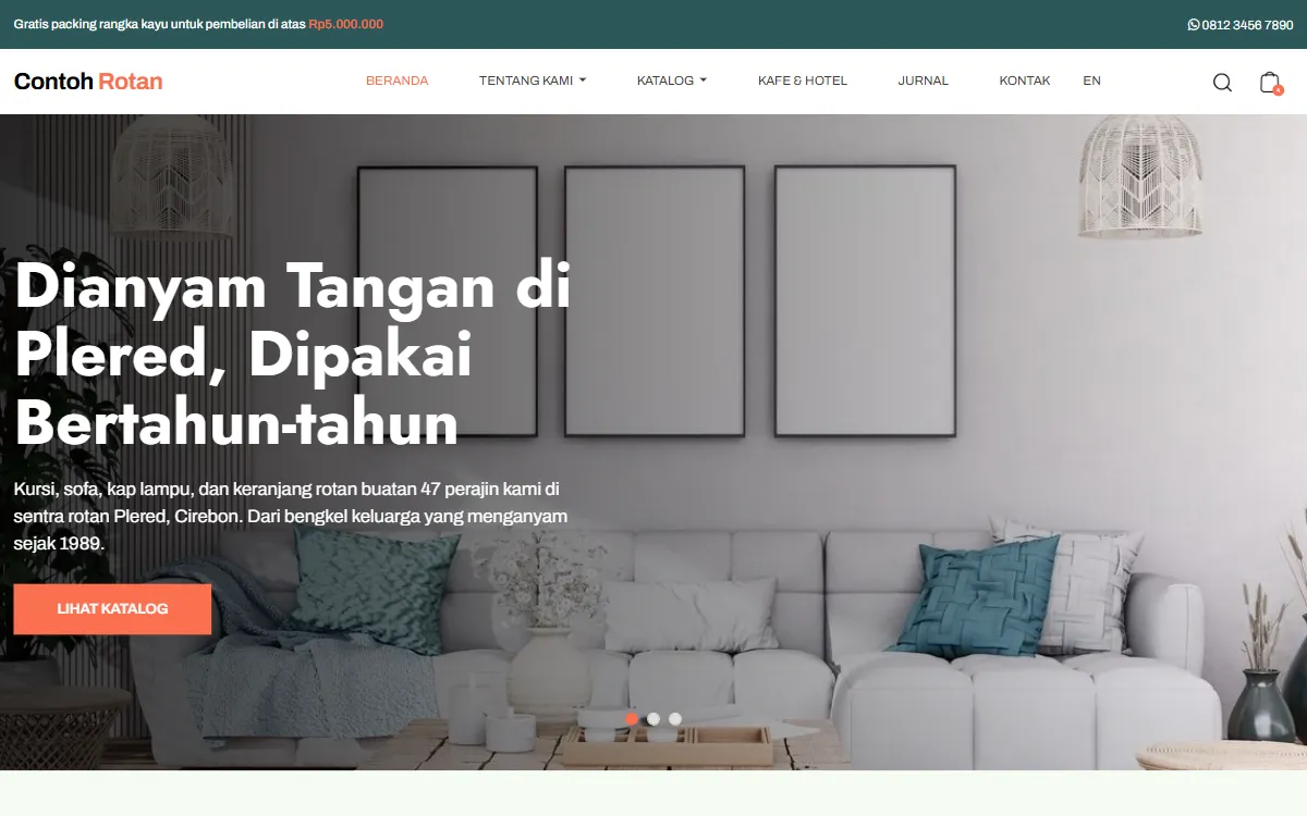 Tampilan Contoh Rotan