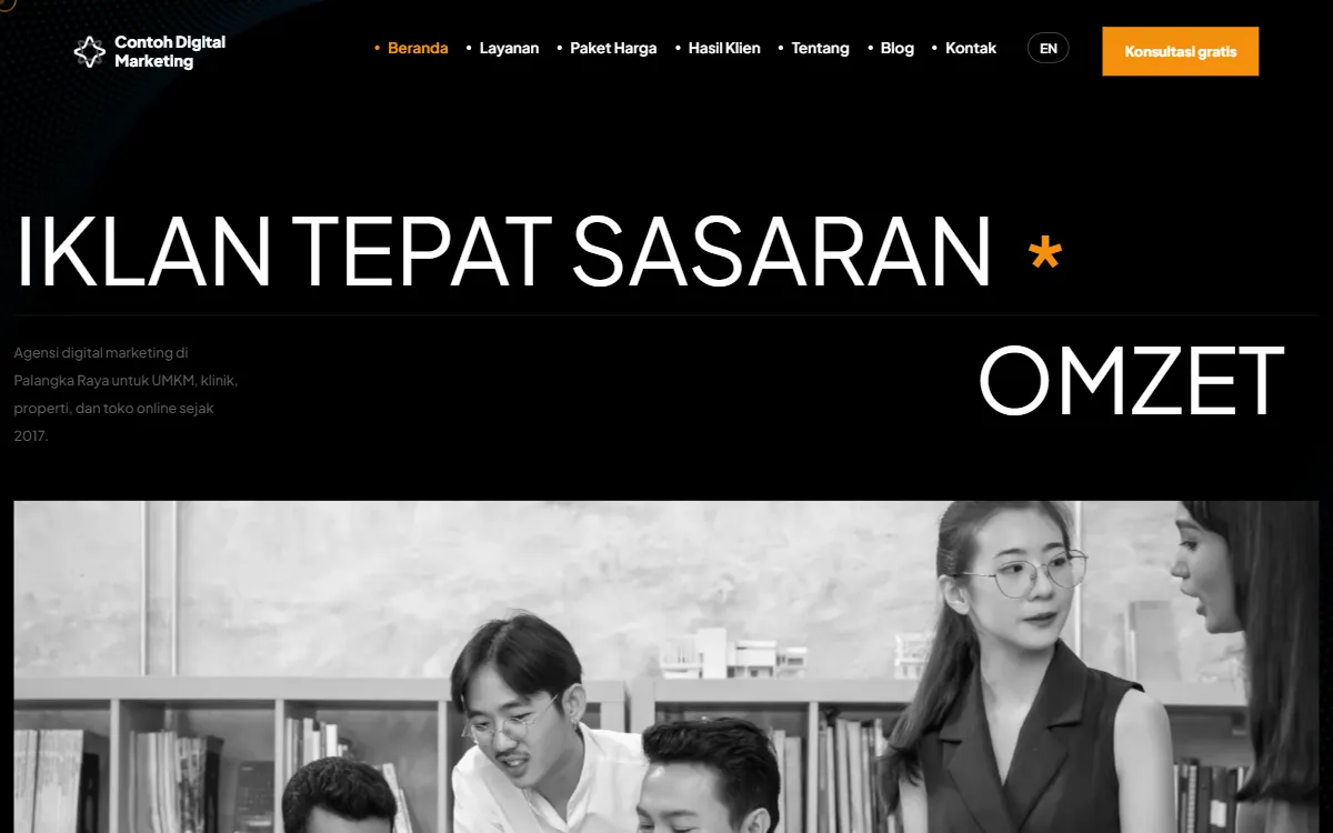 Tampilan Contoh Digital Marketing