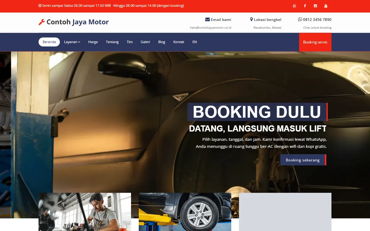 Tampilan Contoh Jaya Motor