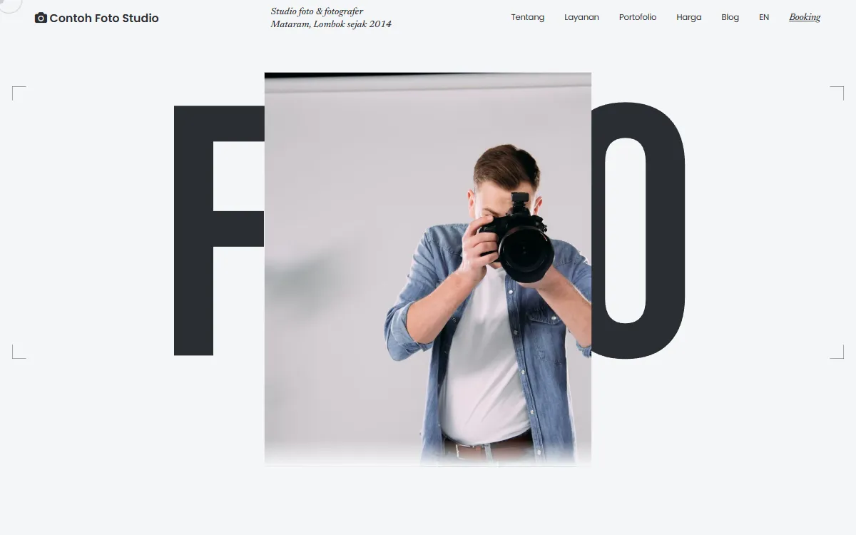 Tampilan Contoh Foto Studio